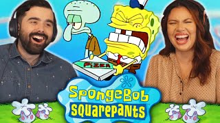 We Watched SPONGEBOB EPISODE 5 AND 6 For the FIRST TIME KRUSTY KRAB PIZZA REACTION [upl. by Anaeg348]