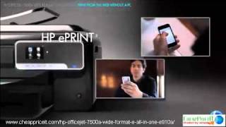 HP Officejet 7500A Wide Format eAllinOne E910a [upl. by Akkeber488]