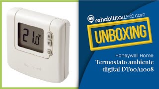 Termostato ambiente digital DT90A1008 Honeywell Home [upl. by Dari232]