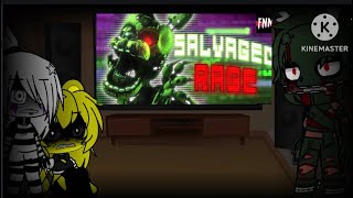 Fnia reacts to Salvage rage 💜Gacha club💜 READ DESCRIPTION [upl. by Llerol]