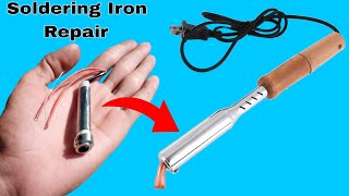 How to Repair Soldering Iron  soldering iron element change at home [upl. by Ailadgim]