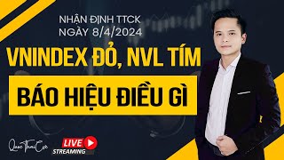 Chứng khoán hôm nay  Nhận định thị trường 842024 Vnindex đỏ NVL tím báo hiệu điều gì [upl. by Nidnerb119]