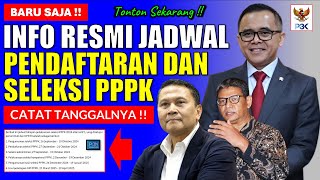 BARU SAJA  INFO RESMI JADWAL PENDAFTARAN PPPK 2024 [upl. by Nelac]