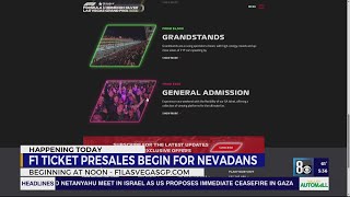 F1 ticket presales begins for Nevadans [upl. by Lanza]