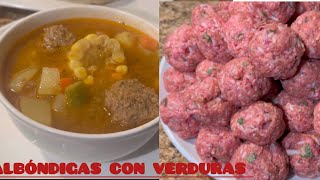 Como hacer albóndigas de res con verduras 🌽 de la ciudad al campo 💯🇲🇽🇲🇽 [upl. by Masera377]