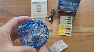 Orbi Boomerang Ball Review  Flying Orb Boomerang Drone Ball [upl. by Earahs853]