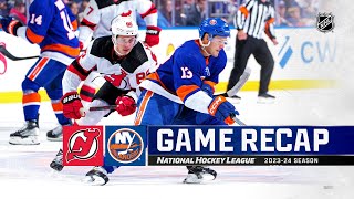 Devils  Islanders 1020  NHL Highlights 2023 [upl. by Nessa]