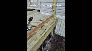 Carpinteria para principiantes consejos de carpinteria porch or Deck un poco de carpinteria [upl. by Nnairahs829]