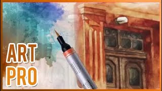 How to Draw with WATERCOLOR MARKERS  AQUARELLE 🎨 [upl. by Euqnomod]