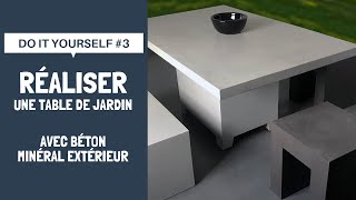 Do It Yourself 3  Réalisez une table de jardin avec Béton Minéral Extérieur [upl. by Ed]