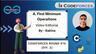 A Find Minimum Operations  Codeforces Round 976 Div 2  Codeforces  DCC NITA [upl. by Budd792]