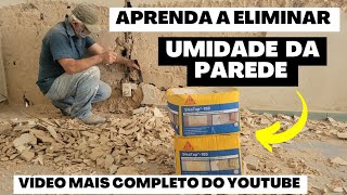 Como eliminar umidade da parede  Usei sikatop 100 [upl. by Enylorac914]