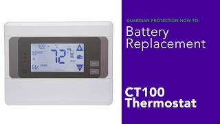 How to Replace the Battery for a CT100 ZWave Thermostat [upl. by Nabetse]