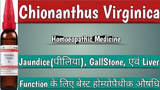 Chionanthus Virginica Q  Use for Jaundice Migraine GallStone Homoeopathicvines [upl. by Eshman]