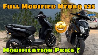 NTORQ 125 Full Modifications Review 🤩 Total Modifications Price   RIDW WITH PANTHER [upl. by Leyla290]