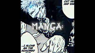 Gojo in anime and manga edit anime jujutsukaisen animeclips ytshorts animezone [upl. by Ynttirb]