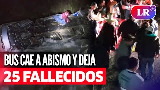 CAJAMARCA accidente deja 25 FALLECIDOS tras CAÍDA DE BUS A UN ABISMO en Celendín  LR [upl. by Aicele]