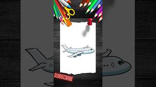 How to draw a airplane  step by step airplane drawing  diydrawingart drawing drawairplane kids [upl. by Hegyera]