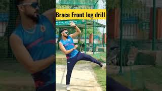 Brace Front Leg Drill to Improve Pace  Cricket Tips shorts cricket youtubeshorts [upl. by Catrina]