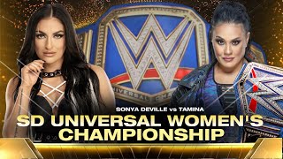 Sonya Deville vs Tamina  Smackdown Universal Womens Championship  Smackdown [upl. by Elwood]