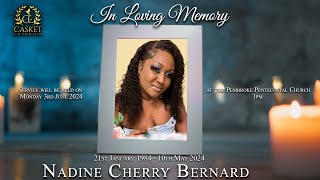 Celebrating The Life of Nadine Cherry Bernard [upl. by Karas931]