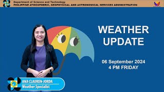 Public Weather Forecast issued at 4AM  September 06 2024  Friday [upl. by Eirbua]