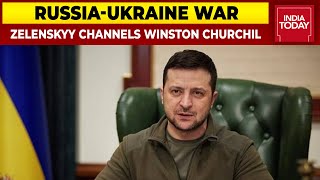 President Zelenskyy Channels Winston Churchill While Addressing British MPs About Russian Invasion [upl. by Nnaitsirhc]