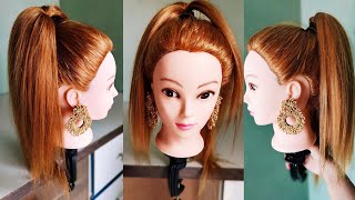 Hightail Pony Hairstyle  Easy amp Chic Hair Tutorial [upl. by Kyne]