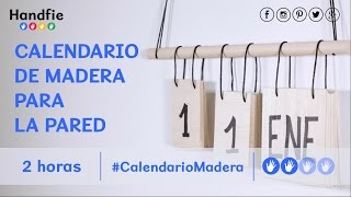 Cómo hacer un calendario original para la pared · Handfie DIY [upl. by Zetnod]