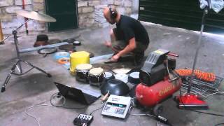 Performer uses garage items to create music [upl. by Normalie601]