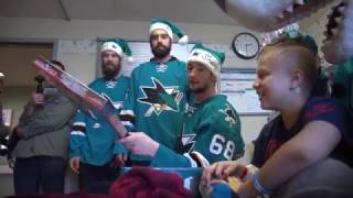 San Jose Sharks Holiday Hospital Visit 2016 [upl. by Anilave]