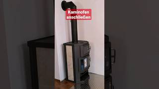 Kaminofen einbauen Holzofen anschließen shorts wärme heizen wohlfühlwärme kamin [upl. by Uokes81]