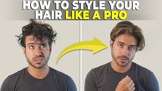 How to Style your Hair Properly  Medium Length Mens Hairstyle Tutorial [upl. by Hsivat]