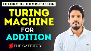 Turing Machine for addition of two numbers  GATECSE  TOC [upl. by Norling723]