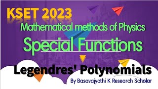 Legendres Polynomials for KSET Physics 2023 [upl. by Aital776]