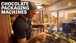 Our SemiAutomated Chocolate Packaging Line  Ep97  Craft Chocolate TV [upl. by Aiksas560]