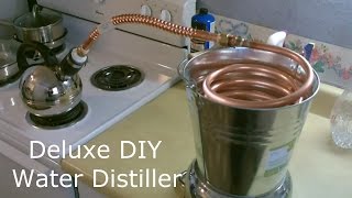 Homemade Water Distiller  The Deluxe DIY quotpure waterquot Water Distiller Full Instructions [upl. by Ltsyrk]