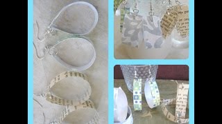 DIY Recycled Bottle Earrings How To Make Recycled Plastic Bottle Earrings  Tutorial [upl. by Aihcats]