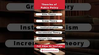 5 Theories of Public Policy ConsultKano youtubeshorts shorts policy consultkano [upl. by At]