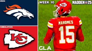 Chiefs vs Broncos  Week 10 Simulation  Madden 25 Gameplay [upl. by Sawyor]