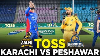 PSL 9  Toss  Karachi Kings vs Peshawar Zalmi  Match 29  M2A1A [upl. by Cresida36]