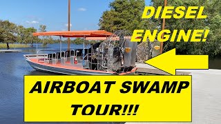 Airboat Swamp Tour Breaux Bridge Louisiana [upl. by Arriec]