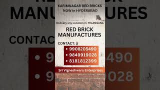 Karimnagar Red Brick Manufacturers  Free Delivery  Hyderabad  No1 Pure Orginal Standard Quality [upl. by Inalawi531]