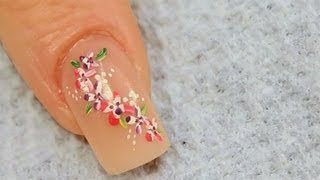 Beginners Nail Art Guide Hand Painted Pansies Tutorial Video by Naio Nails [upl. by Valerye986]