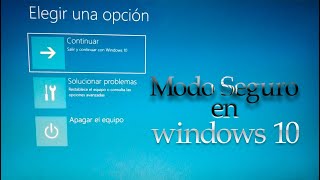 como entrar al modo seguro en windows 10 2024 [upl. by Los]