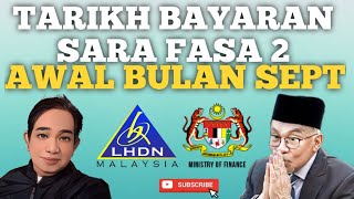 TARIKH BAYARAN DAN PENERIMA BANTUAN SARA RM300 DAN RM600 [upl. by Canada928]