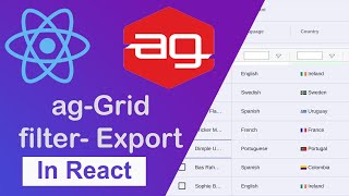 React AgGrid Tutorial Mastering Data Filtering and Export  Codenemy Tutorial [upl. by Leid]