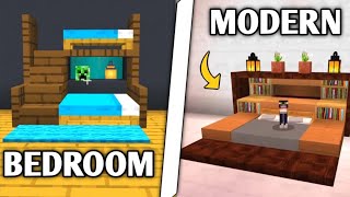 Minecraft Top 10 Bedroom Build Hacks amp Designs [upl. by Gnivre]