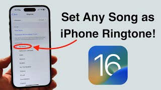 iOS 16 How to set ANY Song as iPhone Ringtone  Free and No Computer [upl. by Ynatsyd809]