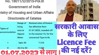 Revised Licence Fee rate for General Pool residential accommodationGPRA for Central Govt employee [upl. by Henebry281]